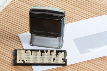 Ink pad and model charactersの写真素材