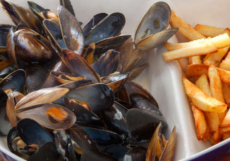 Plate of fried mussels
