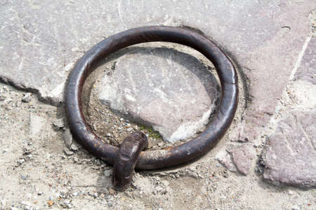 Boat mooring ringの写真素材