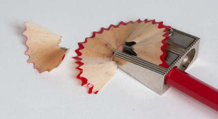 Pencil and sharpenerの写真素材