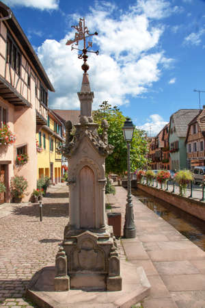 Ribeauvill city center, Alsace, Haut Rhinの写真素材