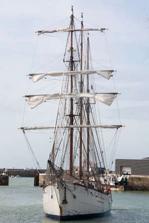 Old sailboat rigging Granville, Cotentin, Manche