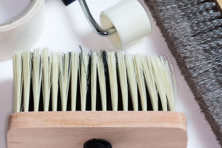 Material for wall gluing on white backgroundの写真素材