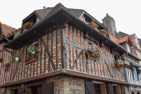 Timbered Norman house, Dieppe, Seine Maritime, Normandyのeditorial素材