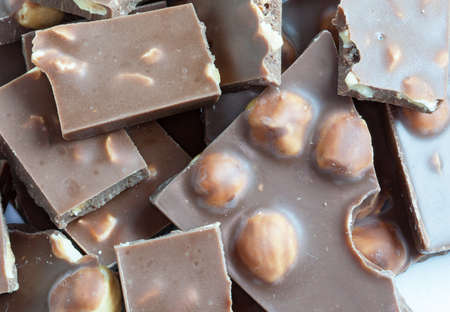 Chocolate wafer enrob hazelnut pieces