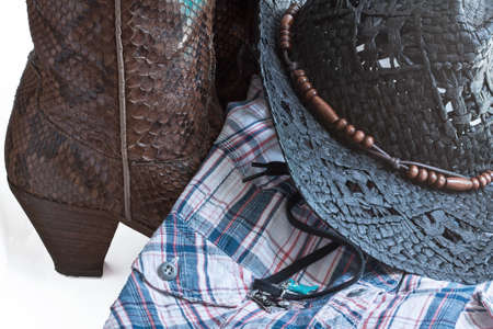 Country dance shirt Hat boot