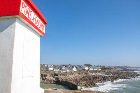 The small port of Pors Poulhan in the Finistere in Brittany - Franceの写真素材