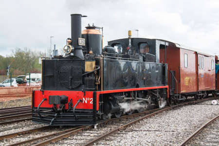 Steam locomotive, historical monument, Baie de Somme, Picardy, Franceの写真素材