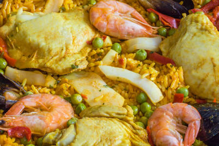 Paella, Spanish specializations ? cialityの写真素材