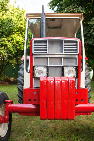 Rehabilitation of an old tractorの写真素材