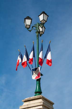 Flags and coat of arms of the French Republicの写真素材