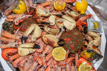 Seafood platterの写真素材