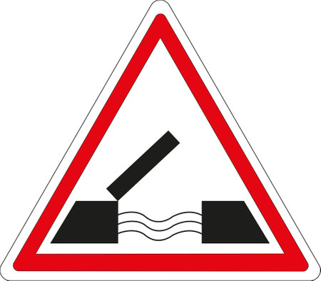 French road sign: Mobile bridgeのイラスト素材