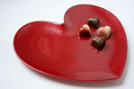 Heart Plate and Chocolates