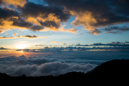 landscape in the mountains. Sunriseの写真素材