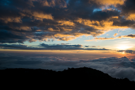 landscape in the mountains. Sunriseの写真素材