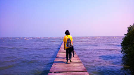 woman and seaの写真素材