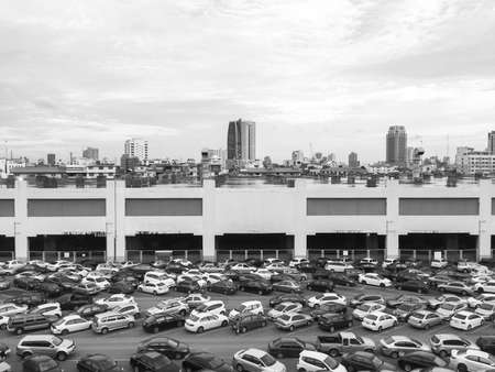 Metro parking and many carのeditorial素材