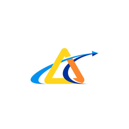 illustration modern triangle arrow finance symbol icon vector design