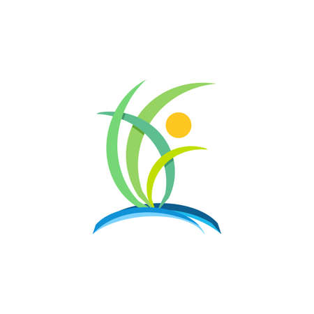 nature plant , elements people and plant symbol icon vector design illustrationのイラスト素材