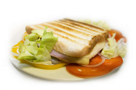Toast sandwich with vegetables