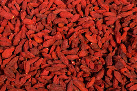 Screen full of red healthy goji berriesの写真素材