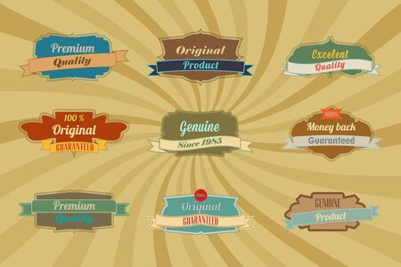 Retro Badgesのイラスト素材