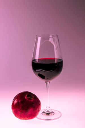glass pomegranate juice and fruits.の写真素材