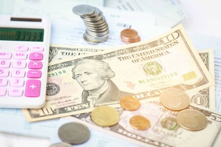 dollar money with finance concept for saving