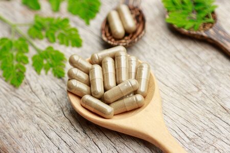 Herbal supplement for healthy eating in daily lifeの写真素材