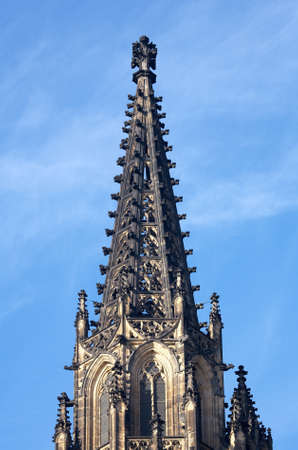 Tower of St Vitus cathedral in Prague  Czech republic の写真素材