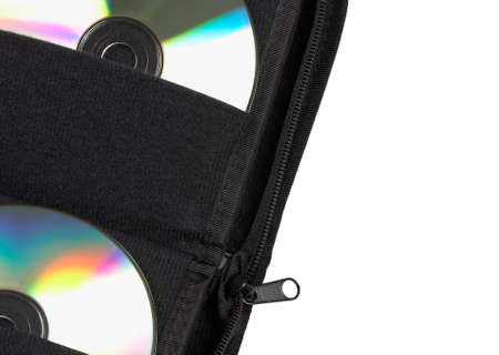 CD compact disc in pocket coverの写真素材