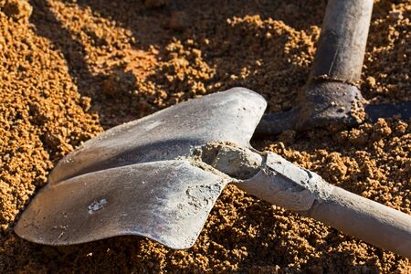 Working tools on a construction site.