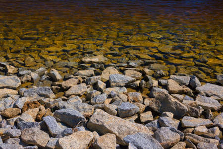 Detailed view of the lake shore. Klatovy. Czech republic.の写真素材