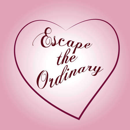Escape the ordinary. Fashion Slogan with line for T-shirt. Calligraphy vector.のイラスト素材