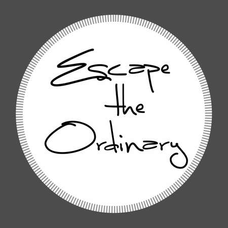 Escape the ordinary. Fashion Slogan with line for T-shirt. Calligraphy vector.のイラスト素材