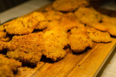 Fresh schnitzel on wedding dayの写真素材