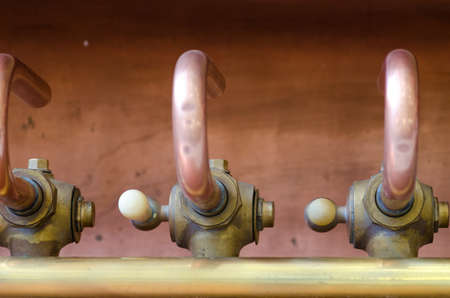 Beer pipes inside brewery