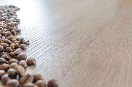 Coffee on wooden tableの写真素材
