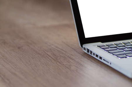 Notebook mockup in officeの写真素材