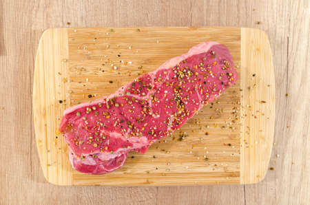Beef steak ready to grillの写真素材
