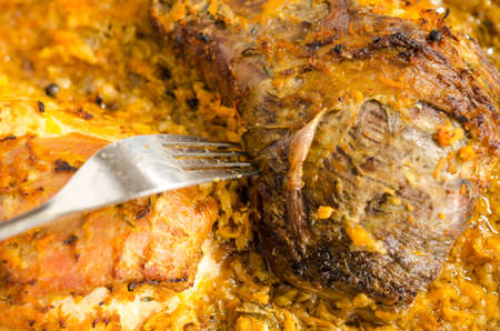 Baken pork meat tasteの写真素材