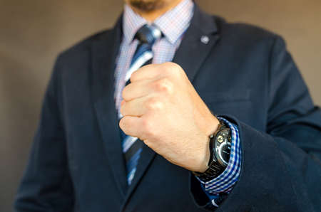 Business man in suit ready for meeting