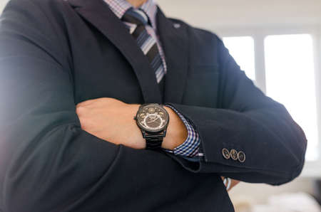 Business man in suit ready for meetingの写真素材