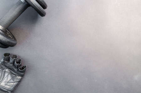 Bodybuilding hand training dumbbellの写真素材