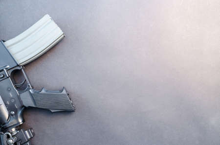 Metal weapon on black backgroundの写真素材