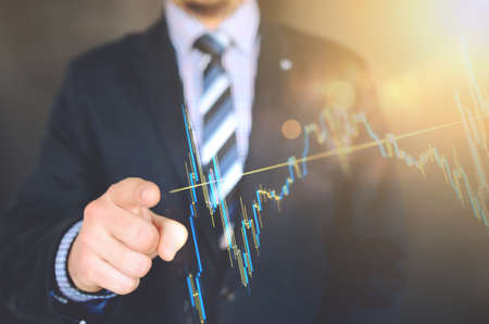 Business man success in jobの写真素材