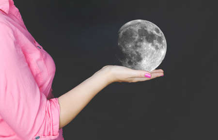 Young business woman in specific stanceの写真素材