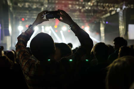 christian music concert and worshipの写真素材