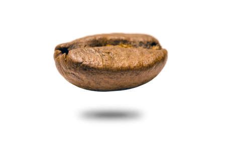 Falling coffee bean isolatedの写真素材